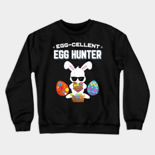 Egg-cellent Egg Hunter Easter Boys Girls Bunny Gift Crewneck Sweatshirt